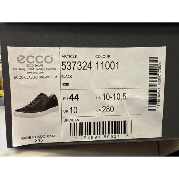 ECCO MEN\'S 10 CLASSIC SNEAKER BLACK LEATHER 53732411001 main image 6